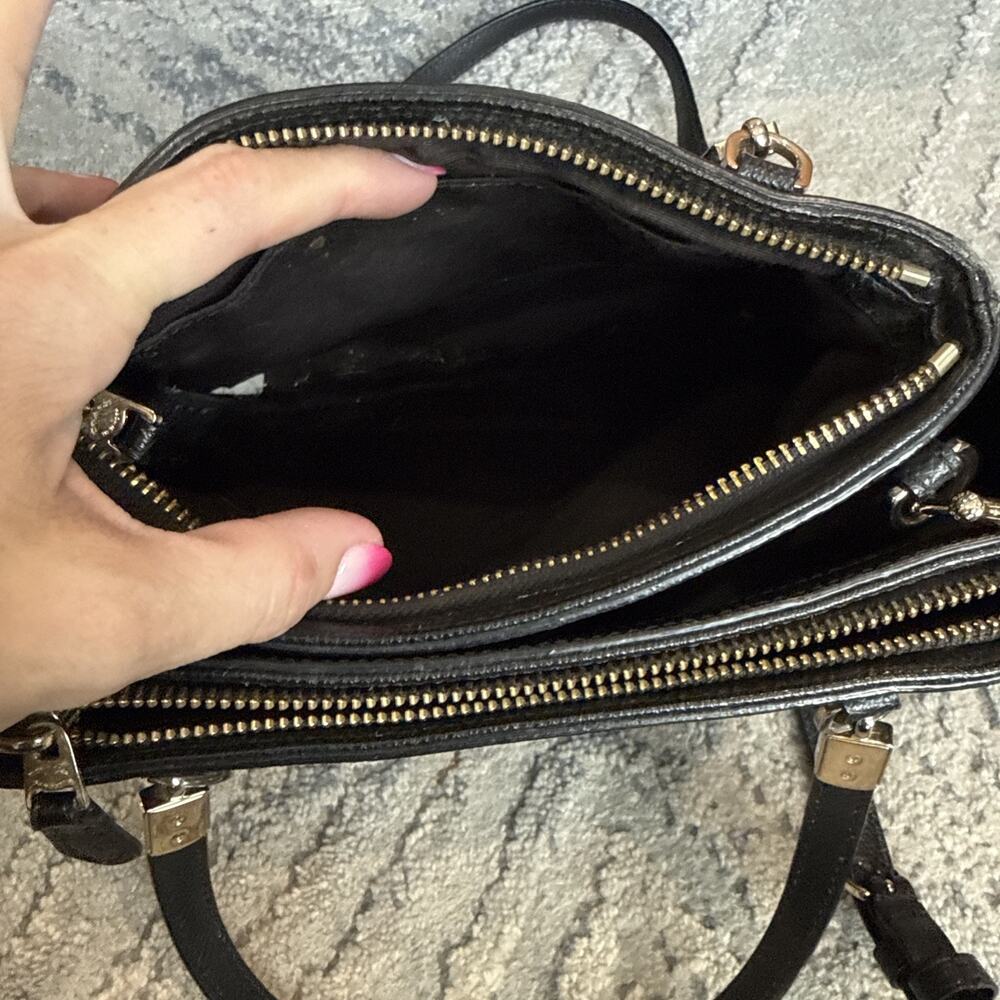 Coach Crossgrain Leather Mini Christie Carryall Satchel F36704 Black - Picture 8 of 11
